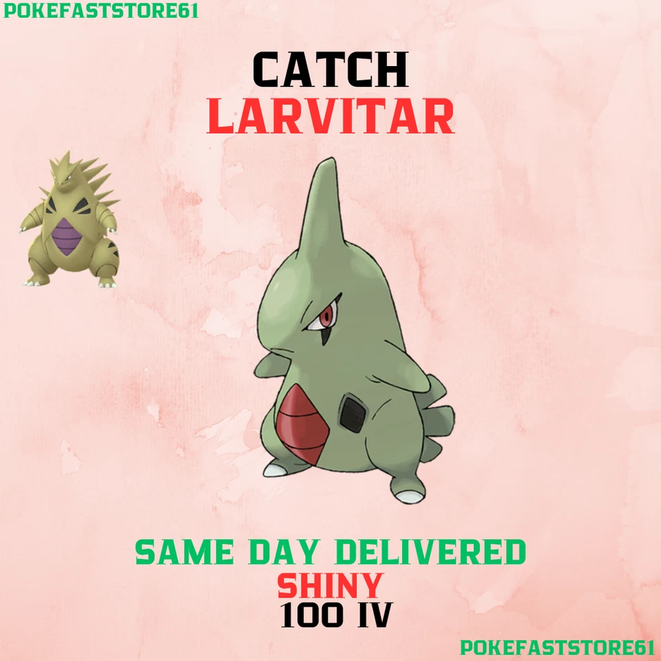 Larvitar Pokemon Go✨100 iv Catch✨Great-Ultra Rank 1-10✨XL Candy✨Shundo✨Tyranitar - Image 1 of 1