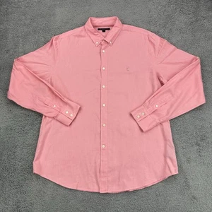 John Varvatos One Star Shirt Mens XL Pink Peace Sign Button Down Long Sleeve - Picture 1 of 13