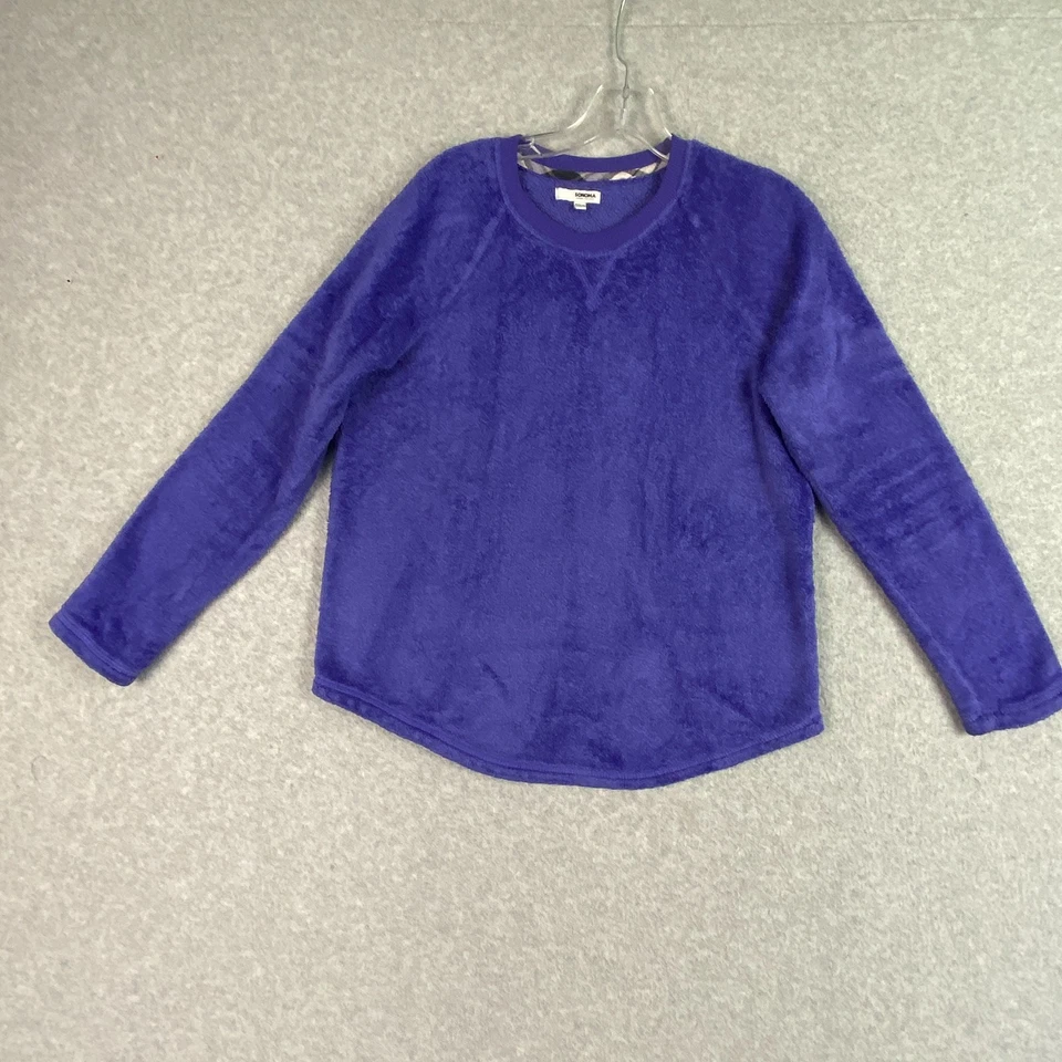Camisa Sonoma Intimates Para Mujer M Púrpura Imitación Piel Pullover Polar Prendas para Dormir Salón Foto 1 de 4