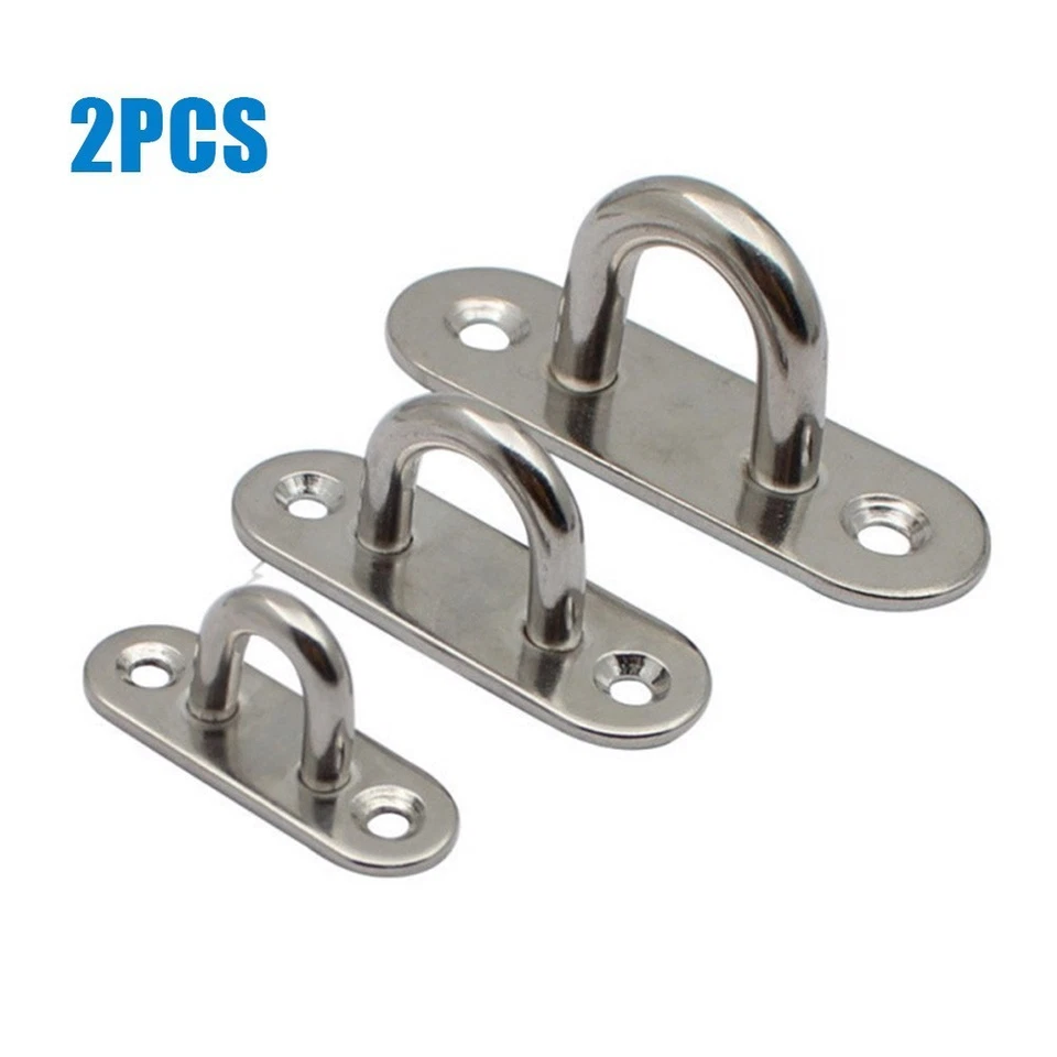 Augenplatte Länglich Silber 2* 2Stk 2er Pack Haken Heavy Duty Hochfest Heiß - Bild 1 von 1