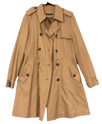 Gabardina Ralph Lauren Talla L Doble Pecho Forrada Ajuste Clásico Foto 1 de 4