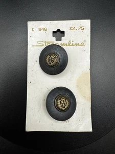 Vintage Streamline dunkelblau K646 Knöpfe 7/8" 22 mm - Bild 1 von 3