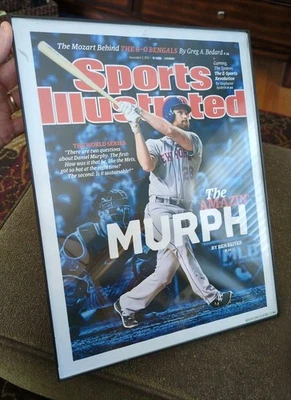 Revista Daniel Murphy Sports Illustrated 2 de noviembre de 2015 11x14 enmarcada ampliada Foto 1 de 4