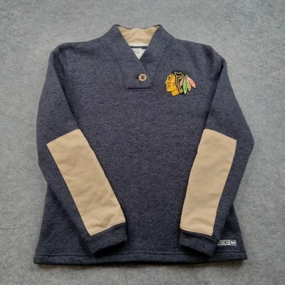 Suéter Chicago Blackhawks para mujer gris medio NHL hockey pulóver manga larga Foto 1 de 4