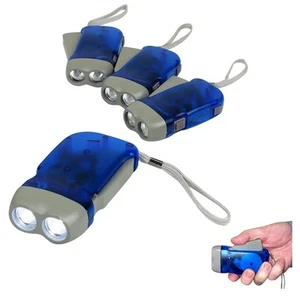 4x Linterna LED Azul Manivela Antorcha Sin Pilas Necesita Cuerda Emergencia - Imagen 1 de 9