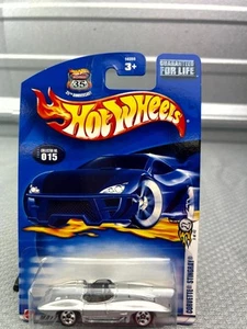 2002 Mattel Hot Wheels Corvette Stingray 3/42 Silver Diecast Metal Racing Car - Picture 1 of 6