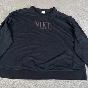 Nike Sweatshirt Herren 3XL Schwarz Pullover Spellout Crewneck Stretch Sweater - Bild 1 von 16
