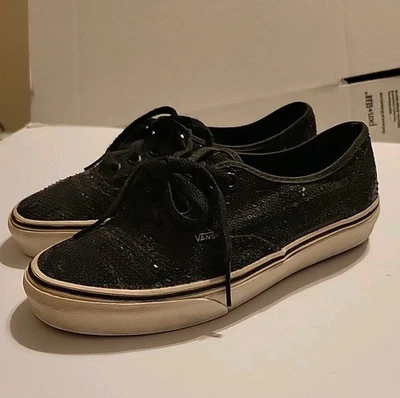 Vans Mujeres Talla 6.5/M 5 Negro Lentejuelas Patinador Tenis Informales Atléticos Zapatos con Cordones Foto 1 de 4