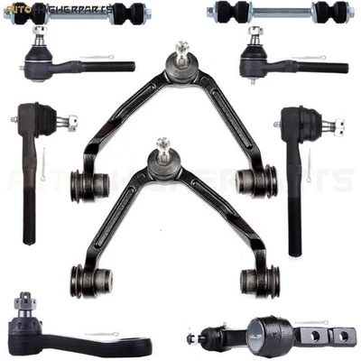 10pcs Front Control Arms Tie Rod Ends For 1997-2002 Ford F-150 Expedition 4WD - Image 1 of 4