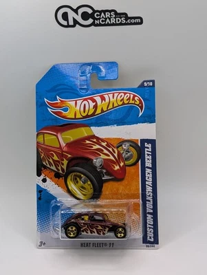 2011 Hot Wheels Heat Fleet 9/10 Custom Volkswagen Beetle Red 99/244 - Image 1 of 2