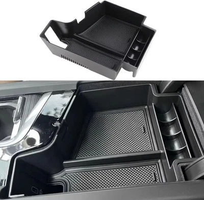 For Volvo XC60 XC90 S60 S90 V60 V90 Car Console Storage Box Organizer Tray Black - Image 1 of 4