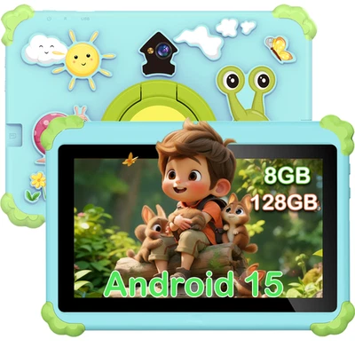 2025 neu kinder tablet Android 15 8GB+128GB Quad-core 7 Zoll HD Kindersicherung - Bild 1 von 4