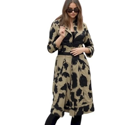 Rachel Roy Trench Coat Snap Closure Lined Zipper Detail Modal XS X-Small - Image 1 of 4