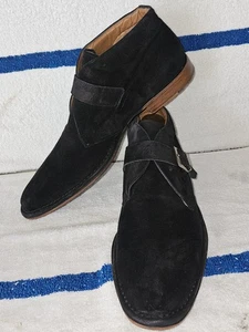  EUC MEZLAN "EWAN" Wildleder Chukka Stiefel Mönch Riemen Schnalle Gr. 11,5 M Made in Spain  - Bild 1 von 13
