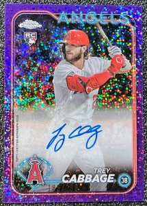 Trey Cabbage 2024 Topps Chrome #RA-TCA Purple Speckle Refractor /299 (RC, AU) - Picture 1 of 2