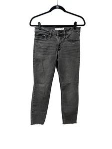 Athleta Sculptek Women’s Jeans 6P Petite Black Gray Distressed Hems - Picture 1 of 10