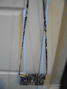 Vera Bradley Ellie Blue crossbody handbag/wallet on string near-perfect condtn! - Picture 1 of 5