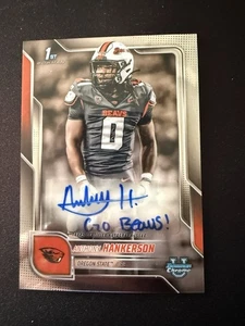 2025 Bowman Chrome U Football Anthony Hankerson Chrome Auto 1st Bowman Oregon St - Bild 1 von 2