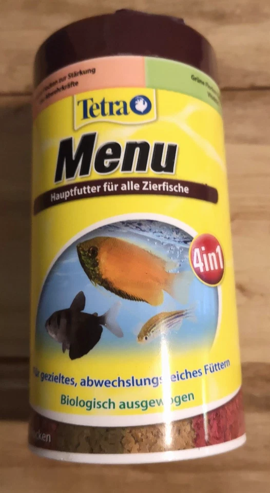 Tetra Min Menu Fischfutter 4-Sorten Flocken Hauptfutter für Zierfische 250ml - Bild 1 von 1