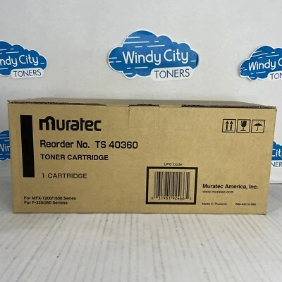 Muratec TS 40360 Black Toner Cartridge for Muratec F320 F360 MFX-1200 MFX-1600 - Image 1 of 2