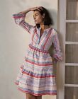 Boden Relaxed Tiered Linen Dress 20 R  (would Fit 18) New