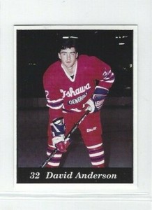 1991-92 Oshawa Generals (OHL) team issue David Anderson