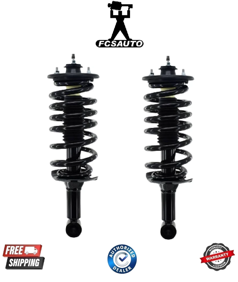 2 Rear Suspension Strut and Coil Spring FCS 1345962 For 05-09 Land Rover LR3 - Image 1 of 1