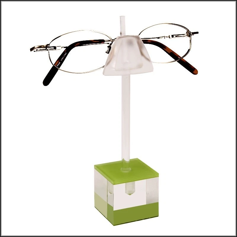 Optical Display - d3.GRN - Single Cubic Eyewear Display in Green - Image 1 of 1