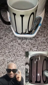 Colour Changing Mug I LOVE YOU Ceramic Coffee Mug Turns White From Black Tea Cup - Picture 1 of 4