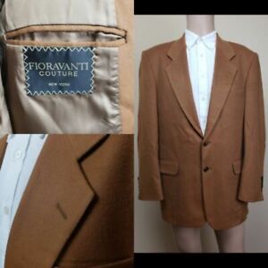 Fioravanti Couture Mens Ventless Brown Pure Cashmere 2 Button Sport Coat Sz 43R