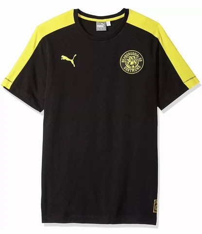 PUMA BV BORUSSIA DORTMUND SOCCER SHIRT MEN'S VARIOUS SIZES COLOR BLACK NWT Cover