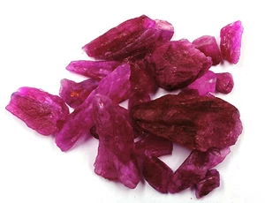 500 Ct Natural Red Ruby Semi Transparent Lot Africa Rough Certified Gemstone - Picture 1 of 7