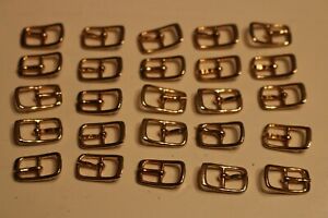 Small Gold Belt Buckles Good For Dolls Crafts Hats Shoes Lot of 6 Many Available