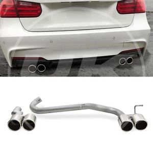 M3 STYLE QUAD TIP EXHAUST TAILPIPE CONVERSION KIT FOR BMW 3 SERIES F30 B48 12-19 - Picture 1 of 9