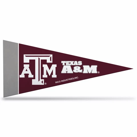 Texas A&M Mini Pennants, 4" x 9" - Licensed by Rico - Made In USA Cover