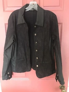 Womens UR Rebel Black Long Sleeve Button Up Jacket Size 10 - Picture 1 of 6