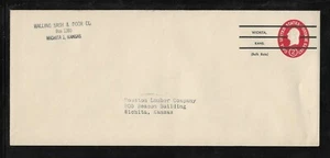 US Precancel Envelope: KS Wichita - 3a8 2D 30 46; Used (Walling Sash & Door Co.) - Picture 1 of 1