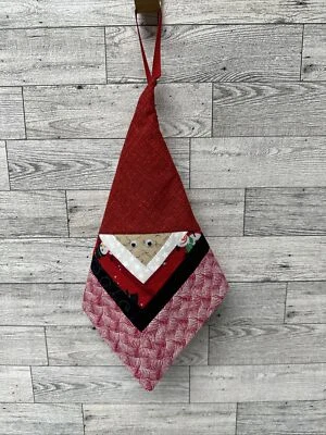 Percha de puerta acolchada o tapabotellas de Santa - hecha a mano Foto 1 de 4