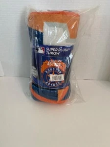 Northwest MLB Houston Astros 46" x 60" Micro Raschel Plush Throw Blanket New - Picture 1 of 1