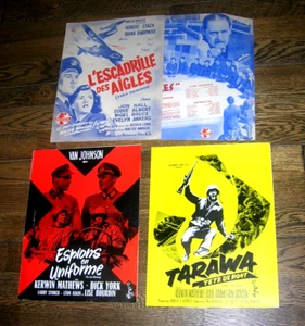 Lot de 3 press books Guerre - Annees 60 - Kerwin Mathews - Robert Stack- - Photo 1/1