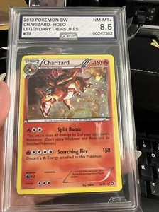 2013 Pokemon BW Legendary Treasures Charizard COSMOS HOLO #19 Graded AGS 8.5 - Picture 1 of 4