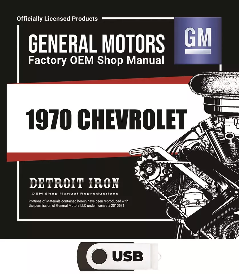 1970 Chevrolet Shop Manuals, Sales Literature & Parts Books on USB - Image 1 of 2