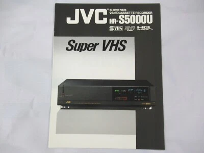 JVC HR-S5000U Super VHS VCR Original Catalogue brochure Printed JAPAN - Image 1 of 4