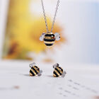 Bee Pendant Necklace 925 Sterling Silver Jewelry Korean Cute Exquisite Fashion