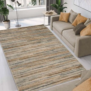 Montauk Striped Lines Door Mat Soft Pet Friendly Large Indoor Area Rug or Runner - Picture 1 of 33