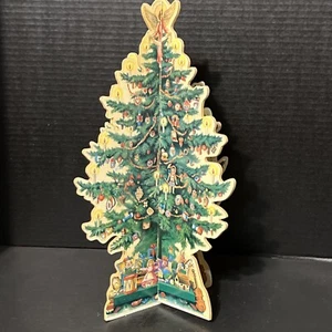 Vintage Paper Christmas Tree Full Dimensional 1979 70s Vtg Centerpiece Decor - Picture 1 of 4
