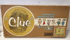 Vintage 1960s Original CLUE Detective Board Game Parker Brothers 