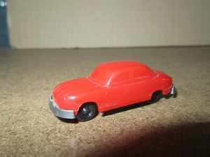 234Q Antique Plastic Toy Cadum Pax Panhard Dyna 54 Red 1:86 - Picture 1 of 7