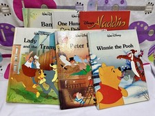 Walt Disney Book Lot Of 6 Vintage 1989 Twin Books.  Printed in Italy Bambi