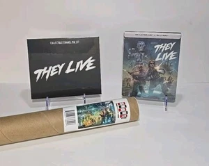 They Live Limited Edition Steelbook (4K UHD + Blu-ray) With Enamel Pins & Poster - Picture 1 of 14